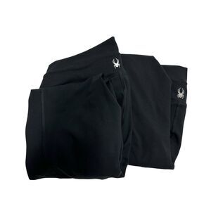 SPIDER ACTIVE Women's LOT of 2 Leggings Athletic Pockets Drawstring Size Medium